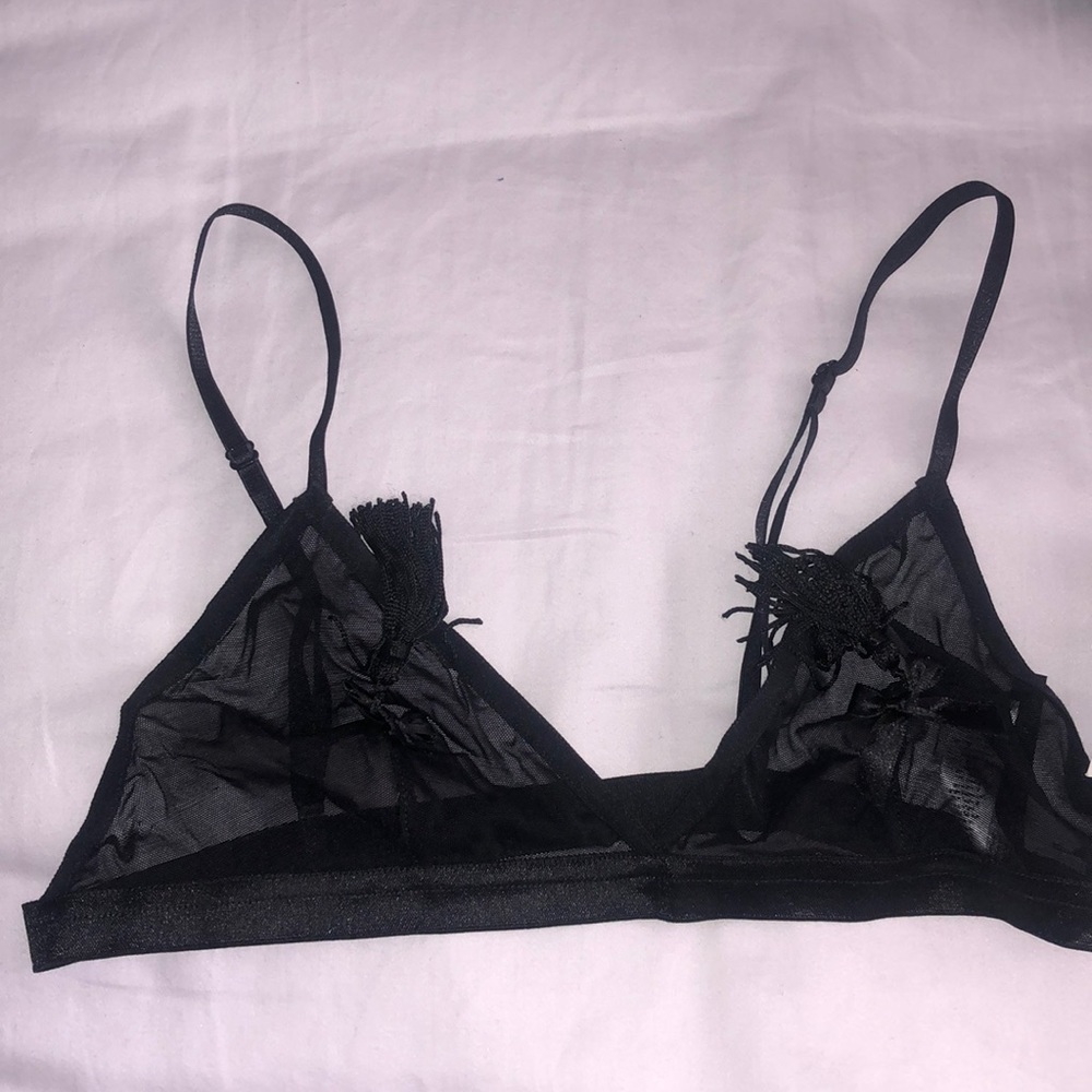 Hanky Panky After Midnight pullover Tassel Bra, Black